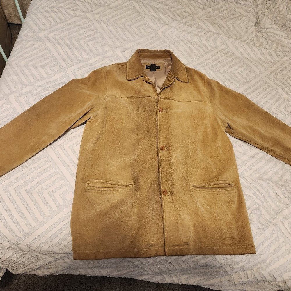 Beige Suede Banana Republic 3/4 coat